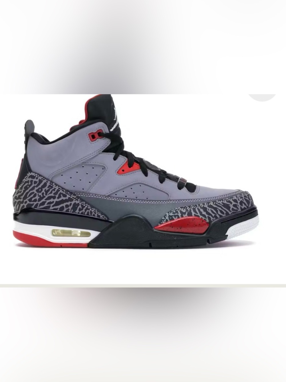 Jordan Men’s Grey, Red & Black High-Top Sneakers